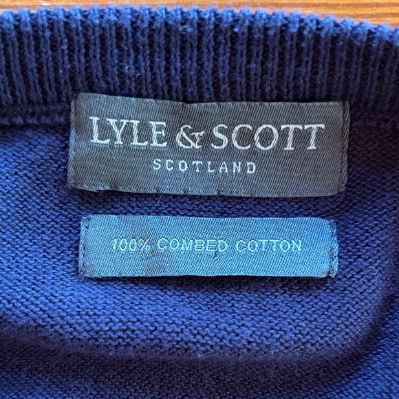 Vintage Sweater Lyle & Scott V-Neck Argyle  Vest - Navy, Red, Light Blue Size XL - Picture 2 of 9